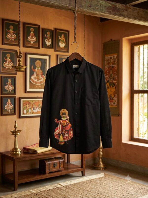 Sticker work black shirt